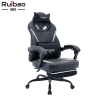 Chaise de Gaming Inclinable Multifonction en Cuir Synthétique à Dossier Haut, Option Logo Personnalisé, Siège Pivotant, Réglage de Hauteur à 4 Niveaux par Vérin à Gaz - Offre Spéciale