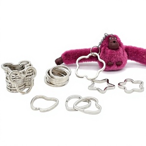 YIWANG Wholesale Heart Shaped of Iron Metal Split <b>Rings</b> Flat <b>Key</b> <b>Rings</b> for <b>Key</b> Chain - Product Image 1