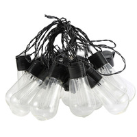 Guirlande lumineuse solaire LED Edison, indice de protection IP44, 5V, style nostalgique, longue, pour cour, jardin, extérieur, camping, lumière décorative