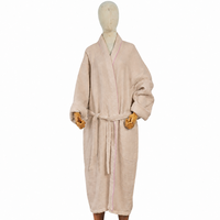 Peignoir de bain en coton super doux pour hôtel et spa, avec col kimono, pour chambre d'hôtes, adultes, après le bain, pour toutes les saisons
