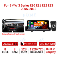 Reproductor de vídeo Multimedia para coche Android 14 Qualcomm 665 8 Core para BMW Serie 3 E90 E91 E92 E93 2005-2012 Carplay Auto ESTÉREO