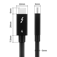 Compatible Thunderbolt 40Gbps 8K @ 60Hz 100W PD Charge rapide Type-C Male-to-Male 4-Cable Dock pour GPU Electronics