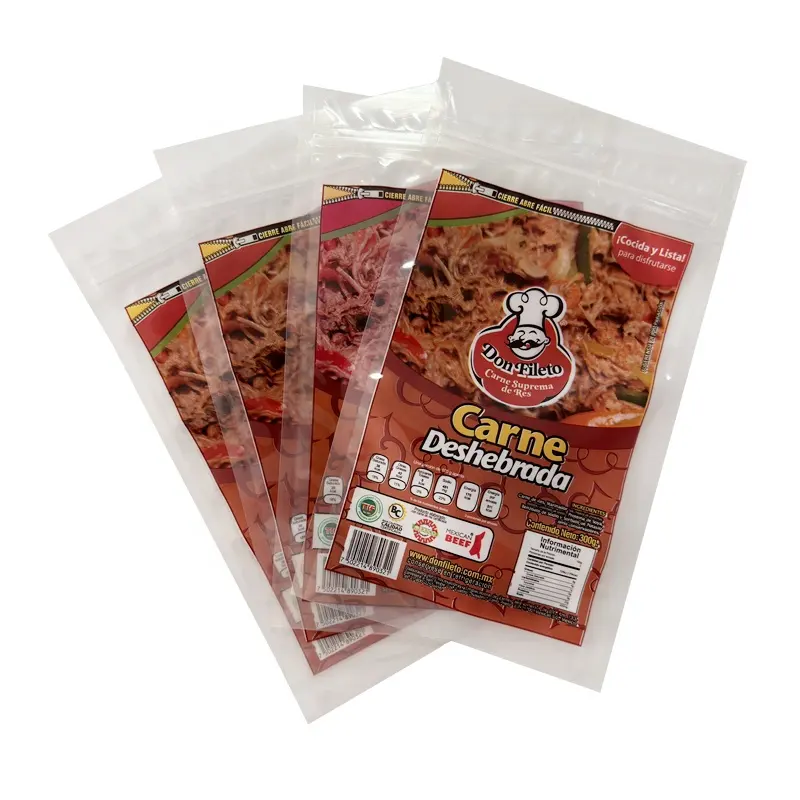 Digital printing custom frozen food packaging flat freezer bag reusable zip lock seal mylar bags