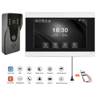 Vidéophone IP 2 fils avec connexion Wi-Fi, sonnette intelligente Tuya, installation DIY, économie de coût, détection de mouvement, capture d'image et enregistrement