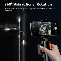 Caméra d'inspection articulée, boroscope vidéo, 2MP, 8,5/6 mm, direction à 360 degrés, professionnel, pour canalisations d'égouts, endoscope industriel USB