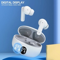 Écouteurs sans fil à prix d'usine, réduction active du bruit, stéréo HiFi, étanches IPX-6, intra-auriculaires, micro tactile, affichage numérique, logo personnalisé