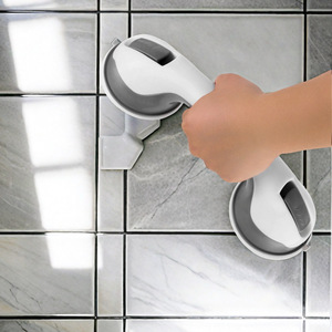 Barres d'appui de salle de bain à ventouse en plastique, capacité de charge de 200 kg, installation sans perçage pour personnes âgées et enfants - Product Image 1