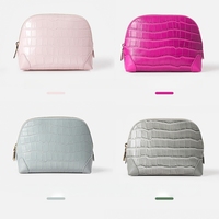 Tas Kosmetik Kulit Suede 2026 Wanita Setengah Lingkaran Kulit Nanas Tas Makeup Dompet Bulan Tas Resleting