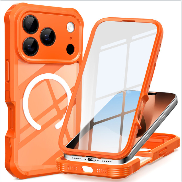 TPU Armor Design Sports Magnetic Suction Anti-Fall Shockproof Camera Protector Outdoor Mobile Phone Case for 16/15 Pro Max