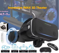 Lunettes VR G15E, films IMAX 3D, réalité virtuelle, casque en carton, casque, support pour téléphone de 4,7 à 7 pouces, joystick de jeu, fabriqué en Chine