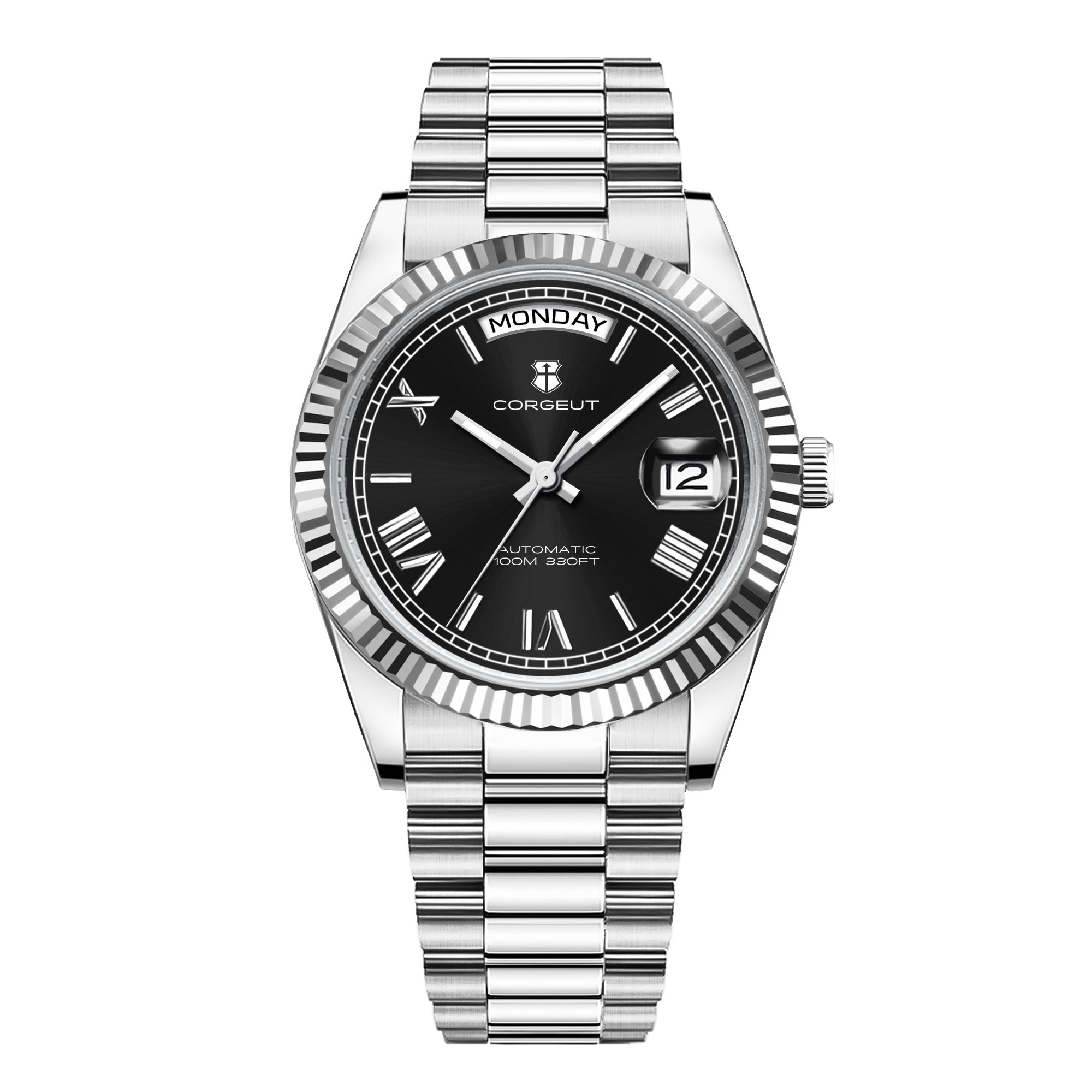 Corgeut 39mm Luxury Men's Watch with Automatic NH36 Movement