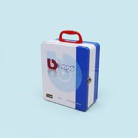 Boîte à lunch rectangulaire en fer blanc recyclable de haute qualité, personnalisée, avec poignée, impression offset, qualité alimentaire, fournie directement par l'usine
