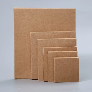 Cajas de cartón kraft y blanco con doble inserción y cierre inferior, personalizadas con impresión, en stock - Product Image 1