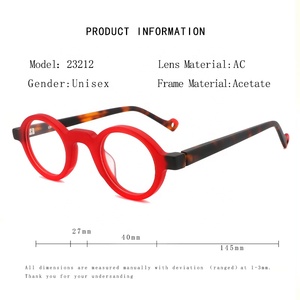 Hengtai, nuevo modelo, montura de acetato rectangular, montura de gafas ópticas, montura redonda de cara pequeña para hombres y mujeres, monturas de gafas - Product Image 2