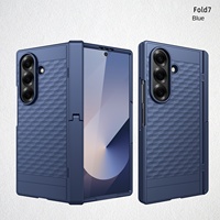 Étui pour Samsung Galaxy Z Fold 6/7 [Texture Cube] – Protection intégrale de la charnière externe avec béquille à persiennes – Design fin et premium