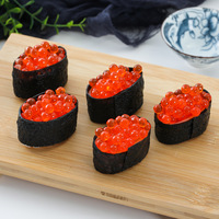Mini breloques japonaises créatives en résine à dos plat, imitation boulettes de riz sushi, ornements alimentaires simulés (saumon), décorations pour micro-scènes
