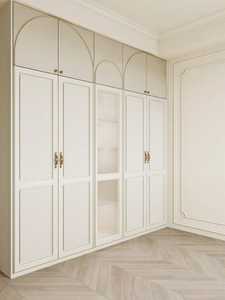 Armoire en bois sur mesure avec porte vitrée, meuble de chambre à coucher, rangement pour vêtements, organisateur pour chambre à coucher - Product Image 2