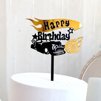 Décoration de gâteau d'anniversaire en acrylique pour enfants - Joyeux anniversaire