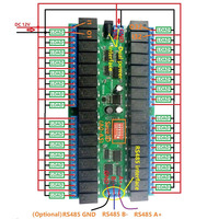Circuit de porte dhl R421C32, dc 12v, 32 canaux, Module de relais de Bus, UART, pour PLC LED, gestion automatisée, verrouillage de porte