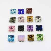 Dongzhou Cristaux En Gros Carré-Forme K9 Perles De Cristal Pointu Dos Griffe Strass pour Bijoux Vêtement DIY Accessoires
