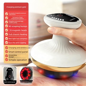 Appareil de ventouses électriques portables USB rechargeables à pression négative avec physiothérapie infrarouge pour usage domestique - Product Image 1