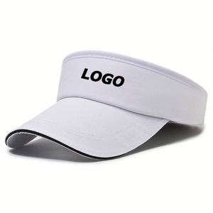Custom Logo Sun Visor <b>Hat</b> <b>for</b> Summer | Breathable Outdoor Sports Cap with Wide Brim <b>for</b> UV Protection & Promotions - Product Image 1