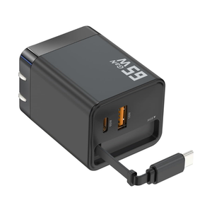 Cargador Rápido de 65W GaN con Cable Retráctil de Absorción Magnética para Viajes, Hogar y Oficina, <span class=keywords><strong>Precio</strong></span> de Fábrica - Product Image 1