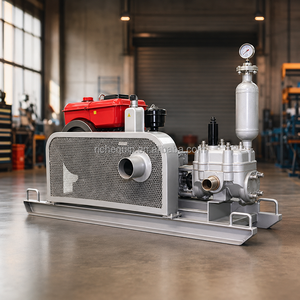 Pompe à coulis diesel RDM130/20 130L/min 20 bars, à piston unique double action, pour injection de coulis, clouage du sol et fondations de tunnels - Product Image 2