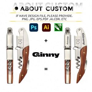 Sacacorchos de Vino de Acero Inoxidable Personalizado, el Más Vendido, para Cocina Profesional, Cuchillo Seahorse Multifunción, Abridor de Cerveza con Logotipo - Product Image 3