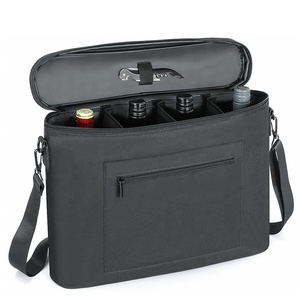 Chất Lượng Cao Tùy Chỉnh Xách Tay Chai Rượu Vang Túi Leakproof Độn 4 Chai Rượu Vang Túi Lạnh Cách Điện Rượu Vang Tote Tàu Sân Bay - Product Image 1