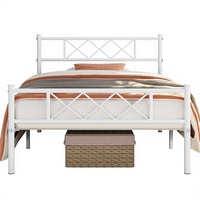 Lit pliable moderne en métal pleine grandeur, écologique et durable, pour hôtels, appartements et chambres à coucher