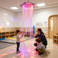 Lumière sensorielle interactive à cascade de fibres optiques à changement de couleur visuel pour salles multisensorielles, écoles et centres de thérapie