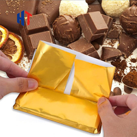 Papier métallique coloré imperméable personnalisé en gros de Chine pour l'emballage du chocolat