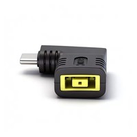 Convertidor PD de 65W Lenovo, Adaptador de Carga de Corriente de Cuadrado a Tipo C, Conector USB-C Macho a Entrada Cuadrada Hembra para Laptop