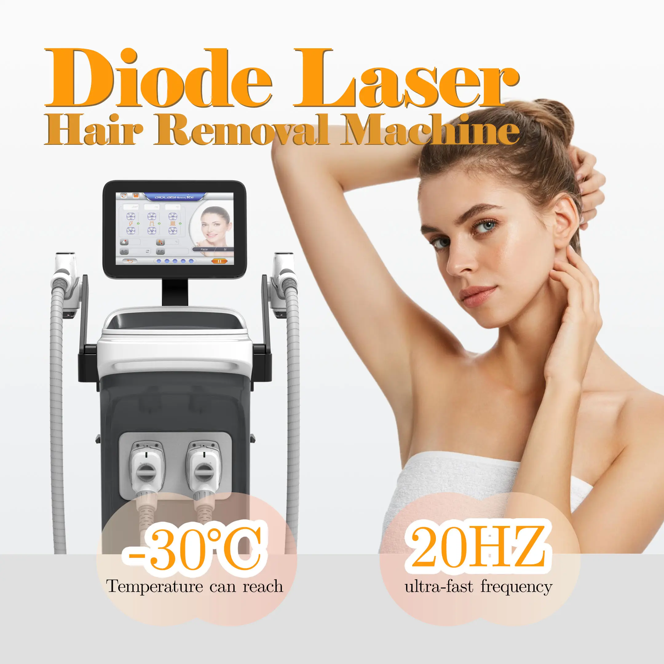 Nubway 4 wavelengths Diode Laser 1000w Android System 808 Application of Hair Removal Diode Laser Ice 755 nm