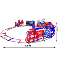 Train électrique sans rails coloré pour enfants, style carrousel, aire de jeux intérieure/extérieure, parc d'attractions