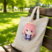 Porte-clés en peluche personnalisé, figurine anime, breloque de sac, figurine en peluche douce, mini pendentif pour cadeau et usage quotidien