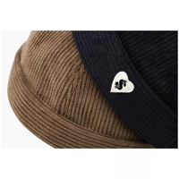 Chapeau Docker sans bord en velours côtelé avec logo brodé sur mesure Vente en gros