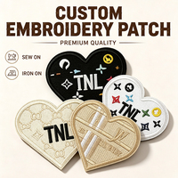 Patch brodé personnalisé de qualité supérieure avec monogramme en lettres d'alphabet, initiales en script, bordure brodée