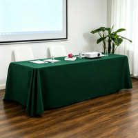 Nappe de table épaisse unie rectangulaire pour mariage, hôtel, restaurant, banquet, conférence, tissage uni