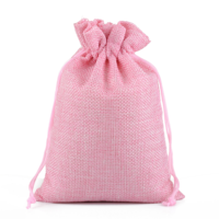 Sacs en toile de jute personnalisés promotionnels en gros 7X9 9X12 10X14 10X15 13X18 15X20 Cm sac à cordon de jute pochette cadeau
