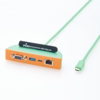 Docking Hub USB-C ke USB-A USB-C VGA RJ45