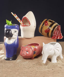 Cerámica Tiki Pink Pig Tazas Animal Tiki Tazas Temáticas Proveedor Cerdo Tiki Taza - Product Image 4