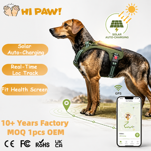 New Arrival Unique Pet Smart Solar-power Pet Harness Health <strong>tracker</strong> Pet Dog Field Anti-loss GPS Real-time <strong>Tracker</strong> <strong>for</strong> Dogs <strong>Cats</strong> - Product Image 1