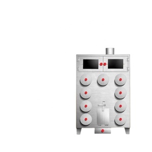 Griglia per Arrostire in Acciaio Inossidabile e <span class=keywords><strong>Legno</strong></span> Verniciato, Macchina per Arrostire Canna <span class=keywords><strong>da</strong></span> Zucchero e Pere con 9 Fori e 4 Ruote - Product Image 1