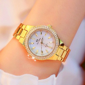 <span class=keywords><strong>Montre</strong></span>-Bracelet de Luxe BS 1258 pour <span class=keywords><strong>Femme</strong></span>, Marque de Prestige, <span class=keywords><strong>Or</strong></span> Élegant, <span class=keywords><strong>Montre</strong></span> en Acier Inoxydable avec Cristaux et Diamants - Product Image 2