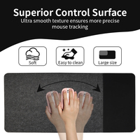 Tapis de Souris de Bureau en Feutre Grande Taille Personnalisable avec Logo, Base Antidérapante 800x400mm, Épaisseur 2mm, Non Toxique, pour Décoration Intérieure et Gaming