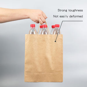 Vente en gros <span class=keywords><strong>prix</strong></span> <span class=keywords><strong>d</strong></span>'usine de sac de transport en papier cartonné noir écologique de luxe sac à provisions en papier emballage cadeau double sac - Product Image 5