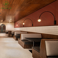 HUALIN Cabine de canapé de restaurant de luxe de style moderne Cabine de table et chaises de restaurant sur le thème des cafés d'hôtel