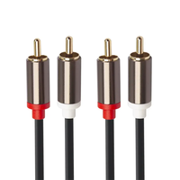 Câble RCA mâle-mâle Saikang HA709 plaqué or/cuivre nu, blindé, gaine PVC, 5m pour lecteurs HDTV et DVD